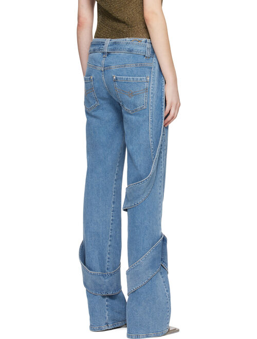 BLUMARINE Blue Layered Jeans