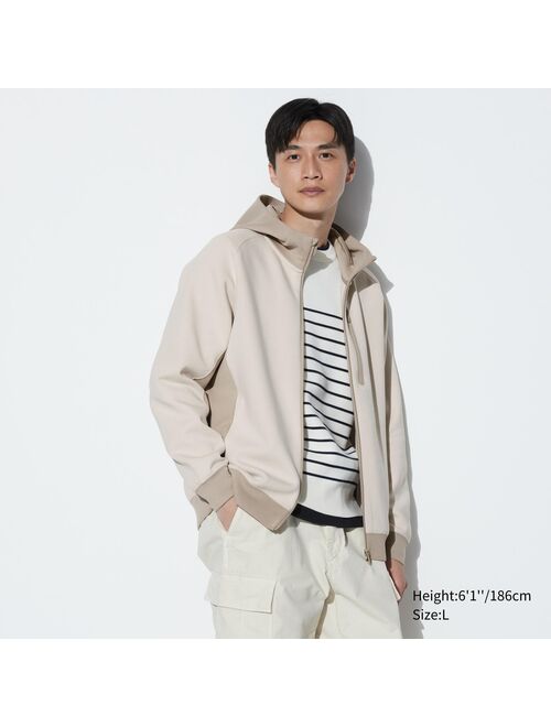 UNIQLO Dry Stretch Sweat Long Sleeve Full-Zip Hoodie