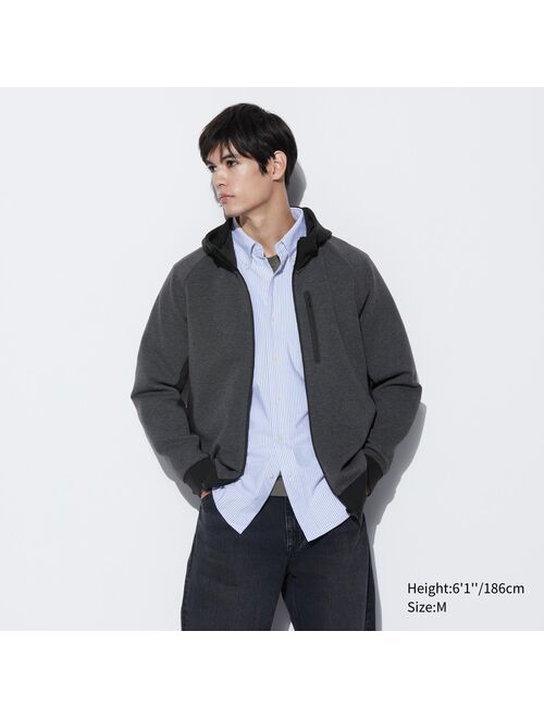 UNIQLO Dry Stretch Sweat Long Sleeve Full-Zip Hoodie