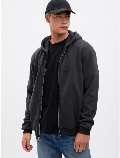 Gap Vintage Soft Waffle-Lined Zip Hoodie