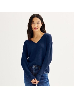 V-Neck Pullover Sweater