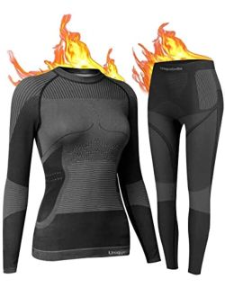 Thermal Underwear For Women Ultra Soft Fleece Lined Thermal Winter Base  Layers Long Johns Set