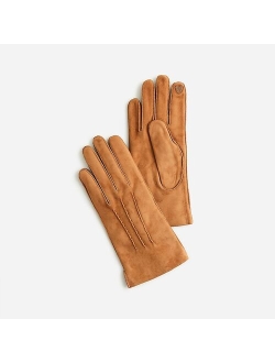 Italian leather tech-touch gloves