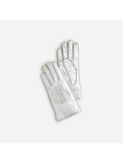 Italian leather tech-touch gloves