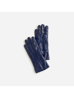 Italian leather tech-touch gloves