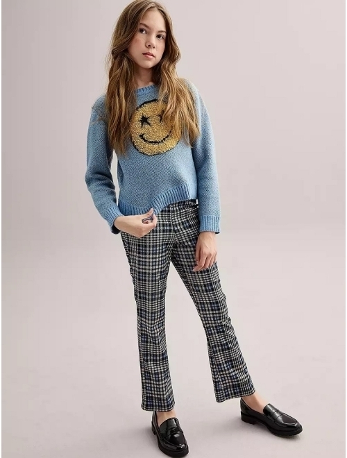 Girls 7-16 IZ Byer 2-Piece Sweater & Knit Plaid Pants