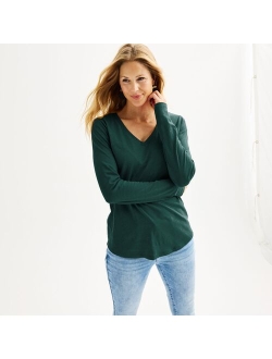 Everyday V-Neck Long Sleeve Tee