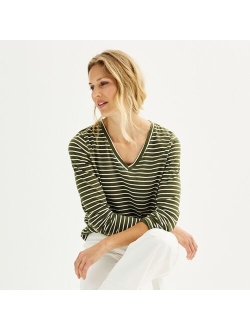 Everyday V-Neck Long Sleeve Tee