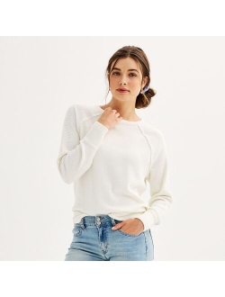 Juniors' SO Cozy Crewneck Long Sleeve Tee