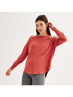 Juniors' SO Cozy Crewneck Long Sleeve Tee