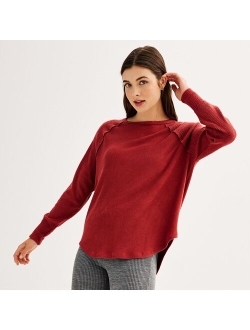 Juniors' SO Cozy Crewneck Long Sleeve Tee