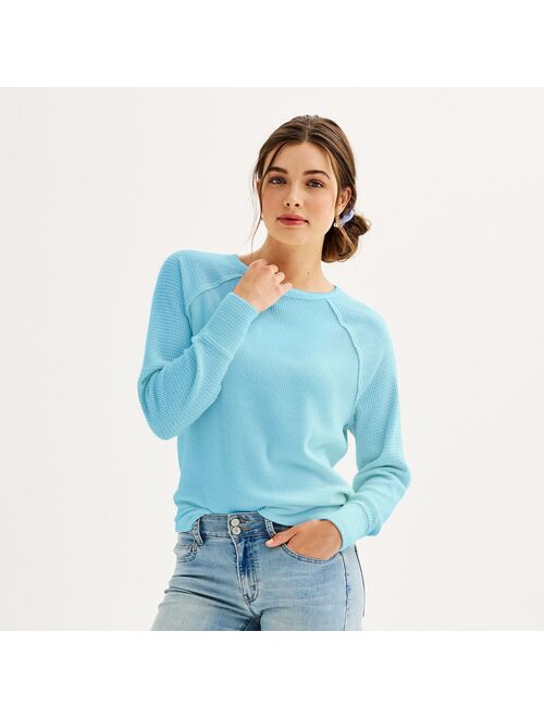 Juniors' SO Cozy Crewneck Long Sleeve Tee