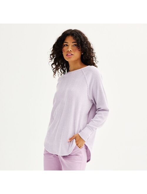 Juniors' SO Cozy Crewneck Long Sleeve Tee