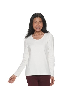 Essential Long Sleeve V-Neck Tee