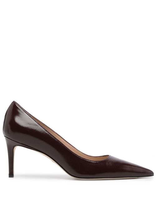 Stuart Weitzman pointed-toe 75mm leather pumps