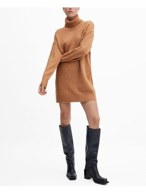 MANGO Women's Turtle Neck Dress