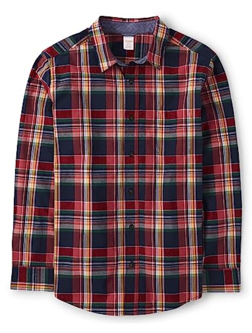 Gymboree Men's Long Sleeve Plaid Fall Button Up Shirt Seasonal