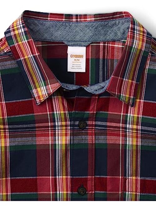 Gymboree Men's Long Sleeve Plaid Fall Button Up Shirt Seasonal