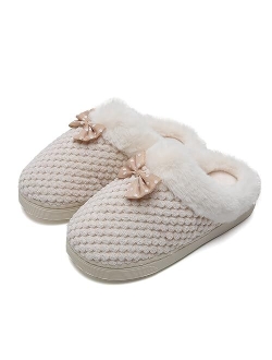 WateLves Girls Slippers Memory Foam Toddler Kids Comfort Wool-Like Plush Fleece Lined House Shoes for Indoor & Outdoor