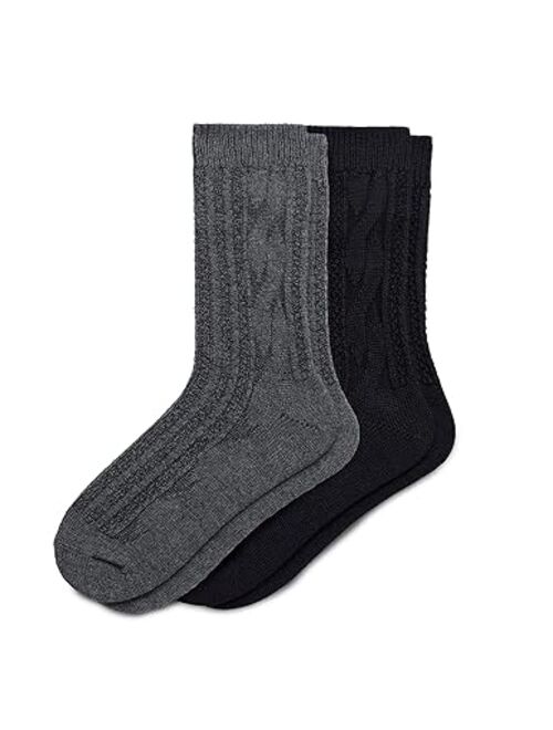 HUE Women's 2-Pk. Patterned Boot Socks