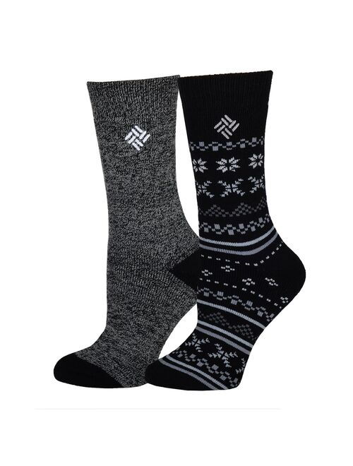 Women's Columbia 2-Pk. Fairisle Thermal Crew Socks