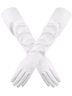 Glamorstar Women's Fashion Warm Over the Elbow 50cm Leather Gloves