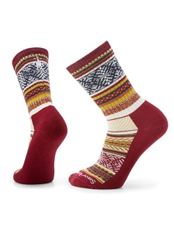 Everyday Fair Isle Sweater Light Cushion Merino Wool Crew Socks For Men and Women