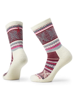 Everyday Fair Isle Sweater Light Cushion Merino Wool Crew Socks For Men and Women