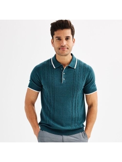 Cable Knit Polo