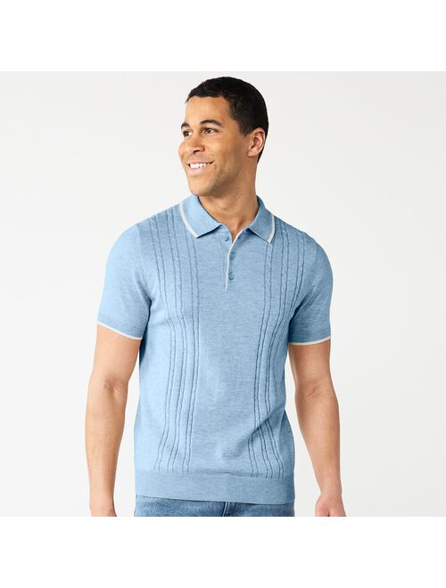 Men's Apt. 9 Cable Knit Polo