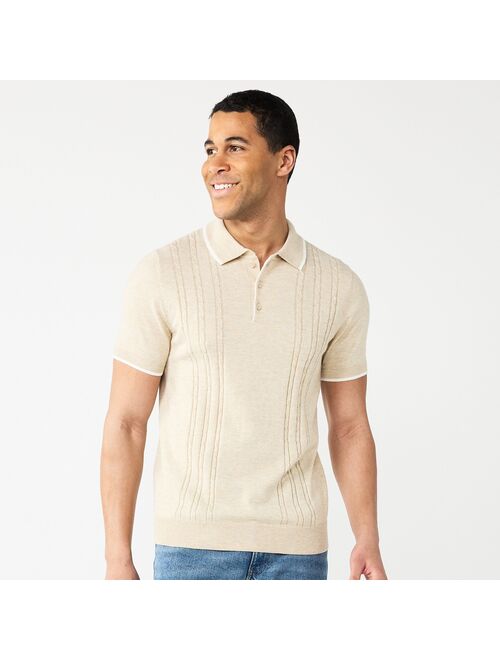 Men's Apt. 9 Cable Knit Polo