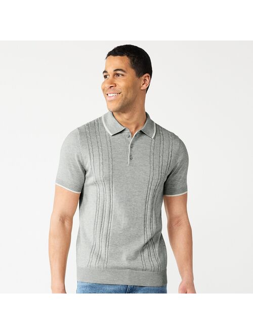 Men's Apt. 9 Cable Knit Polo