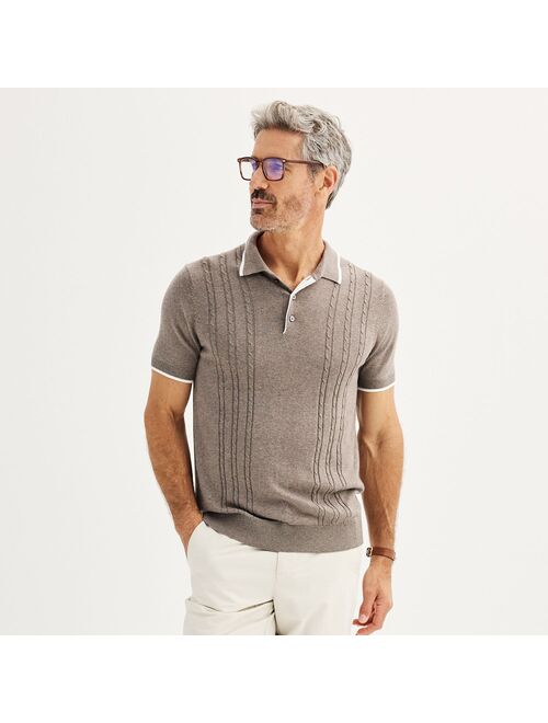 Men's Apt. 9 Cable Knit Polo