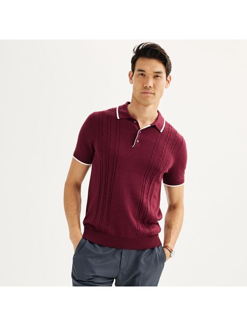 Men's Apt. 9 Cable Knit Polo