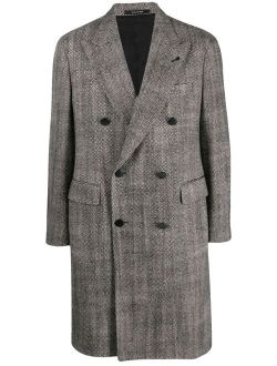 Tagliatore double-breasted peaked coat