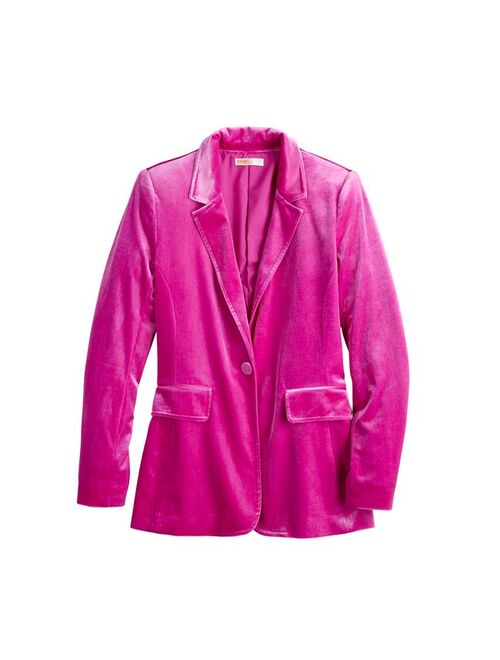 Women's INTEMPO Boyfriend Velvet Blazer