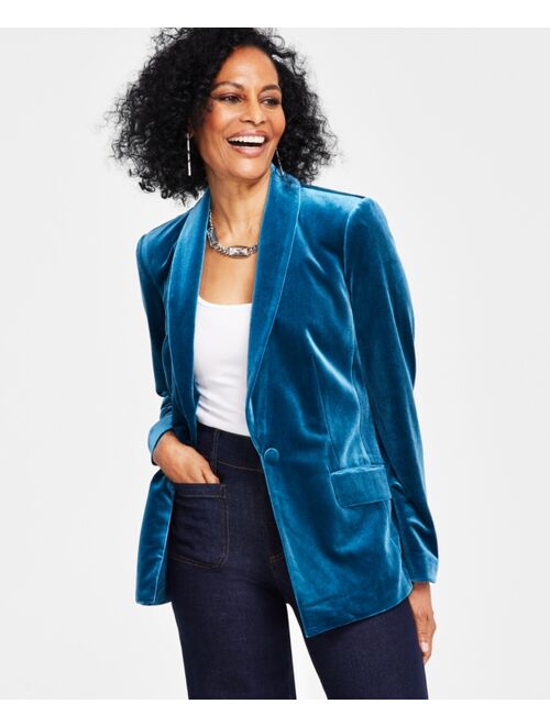 INC International Concepts I.N.C. INTERNATIONAL CONCEPTS Women's Velvet Blazer, Created for Macy's