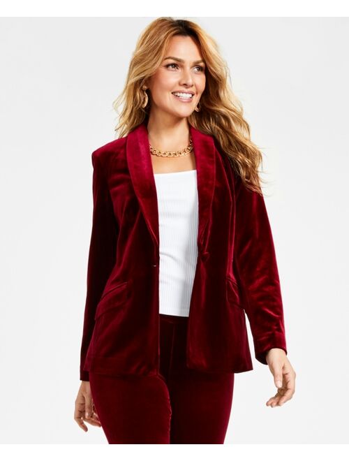 INC International Concepts I.N.C. INTERNATIONAL CONCEPTS Women's Velvet Blazer, Created for Macy's