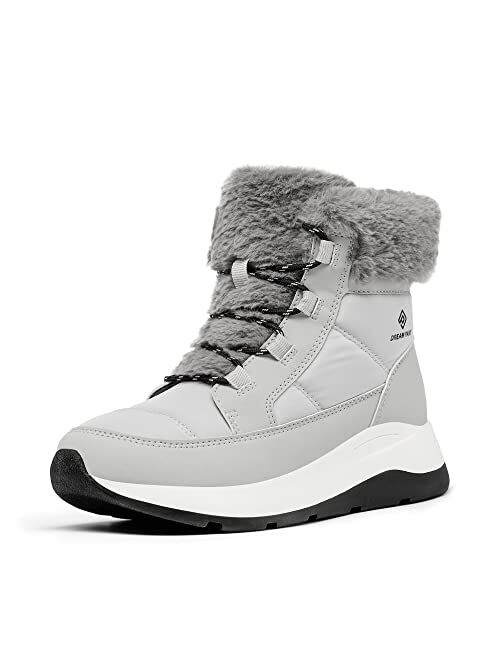 DREAM PAIRS Women's Winter Snow Boots, Faux Fur Waterproof Ankle Booties, Ladies Comfortable Short Boots Outdoor