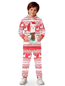 BesserBay Boys Christmas Ugly Sweatshirt Set with Pockets 4-14 Years