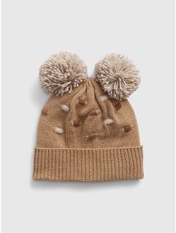 Toddler Textured Pom Beanie