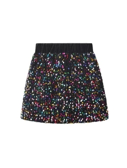 WELAKEN Sparkly Sequin Skirt for Girls Toddler & Kids II Little Girl's Elastic Waistband Skirts