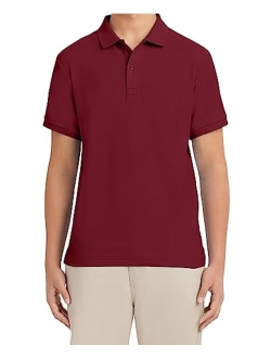 Young Men's Uniform Short Sleeve Stretch Pique Polo