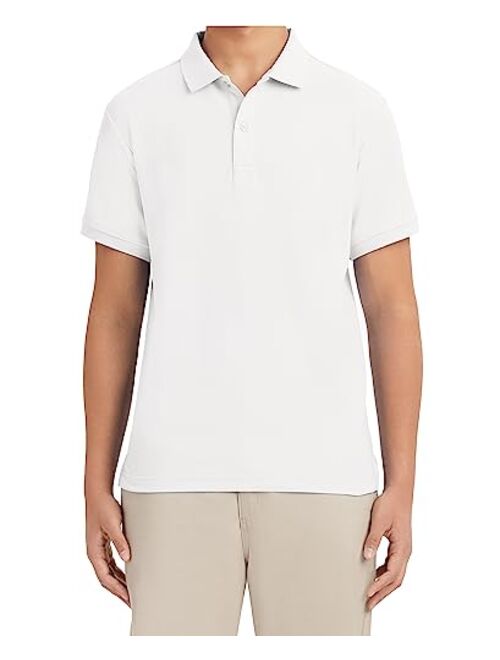 Nautica Young Men's Uniform Short Sleeve Stretch Pique Polo