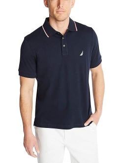 Men's Classic Fit Short Sleeve Dual Tipped Collar Polo Shirt