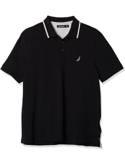 Men's Classic Fit Short Sleeve Dual Tipped Collar Polo Shirt
