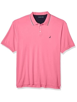 Men's Classic Fit Short Sleeve Dual Tipped Collar Polo Shirt