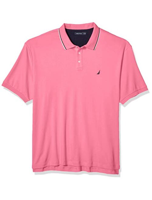 Nautica Men's Classic Fit Short Sleeve Dual Tipped Collar Polo Shirt