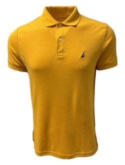 Men's Slim Fit Short Sleeve Solid Soft Cotton Polo Shirt