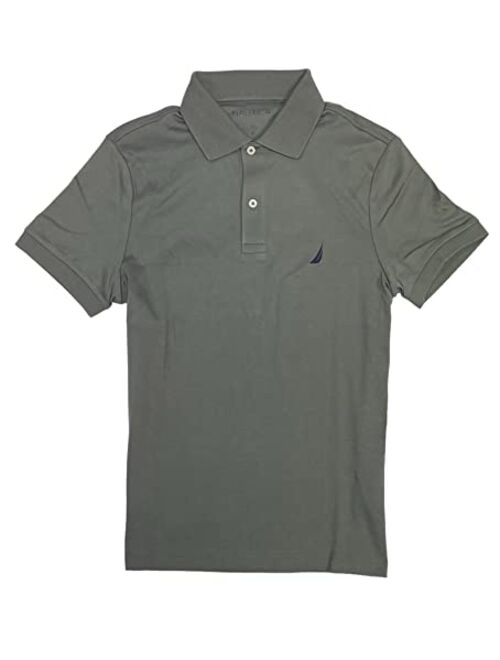 Nautica Men's Slim Fit Short Sleeve Solid Soft Cotton Polo Shirt